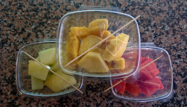 fruta cortada